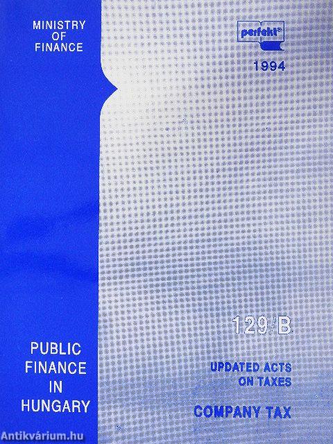 Updated Acts on Taxes - Company Tax