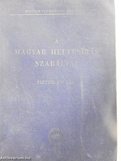 A magyar helyesírás szabályai