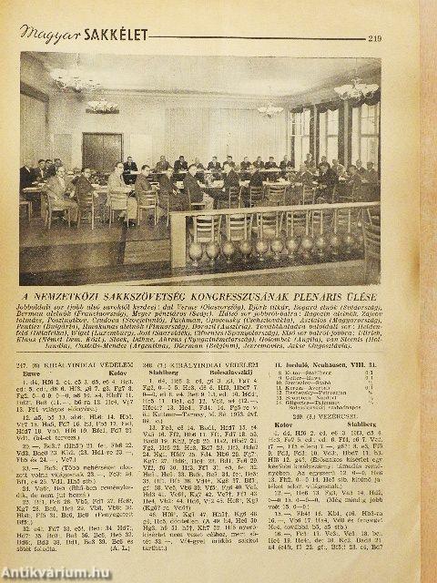Magyar Sakkélet 1953. október