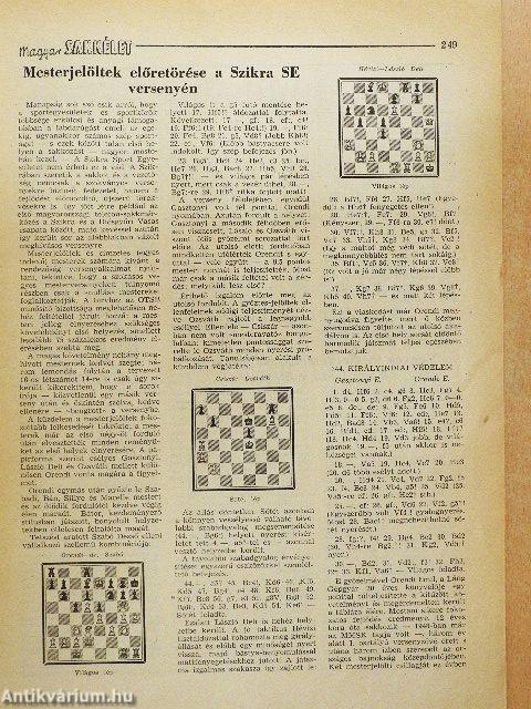 Magyar Sakkélet 1955. november