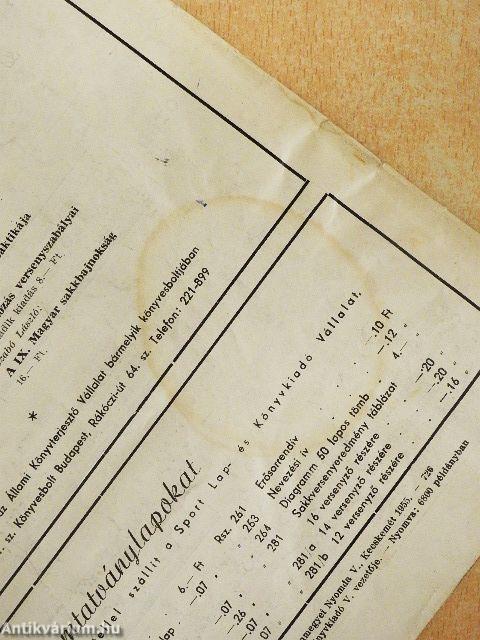 Magyar Sakkélet 1955. február