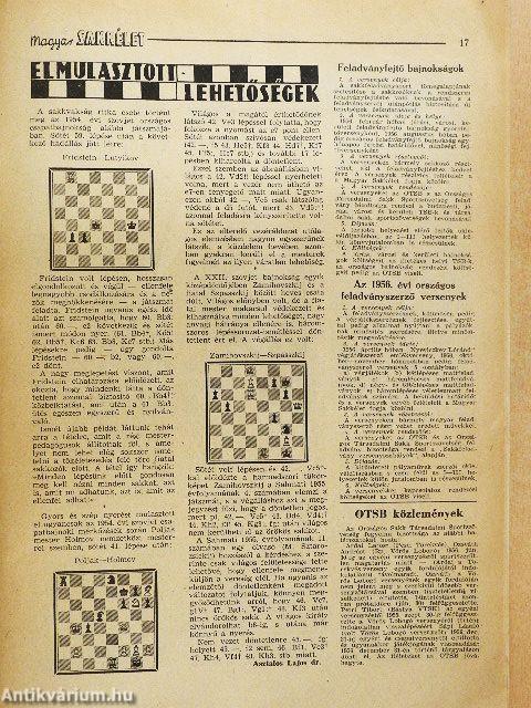Magyar Sakkélet 1956. január