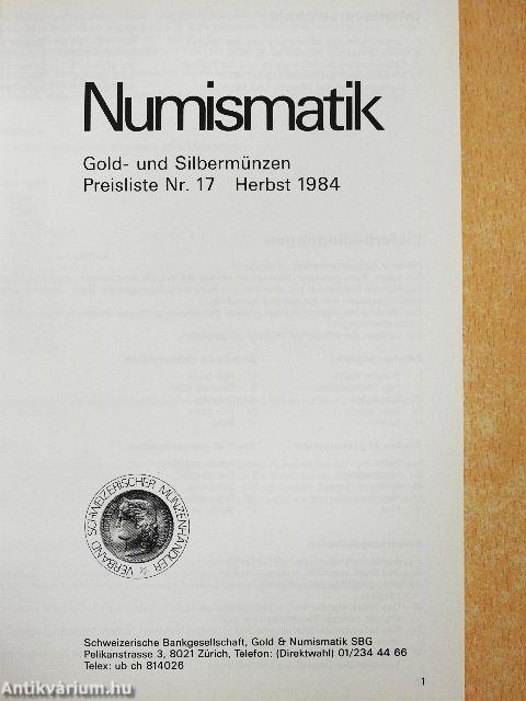 Numismatik Herbst 1984