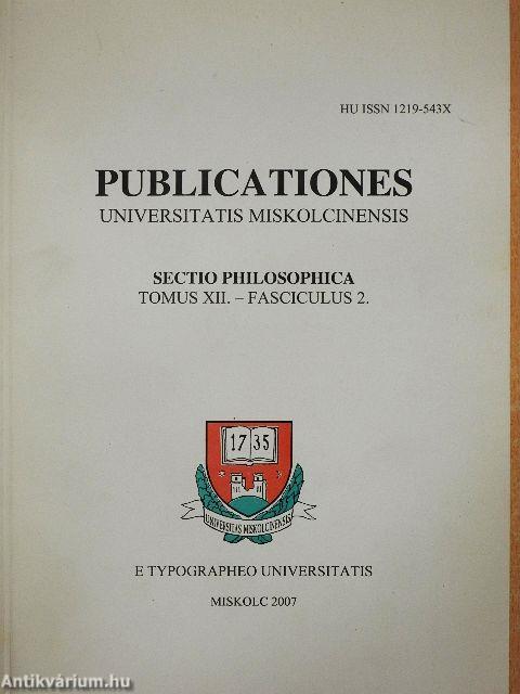 Publicationes Universitatis Miskolcinensis Tomus XII. - Fasciculus 2.