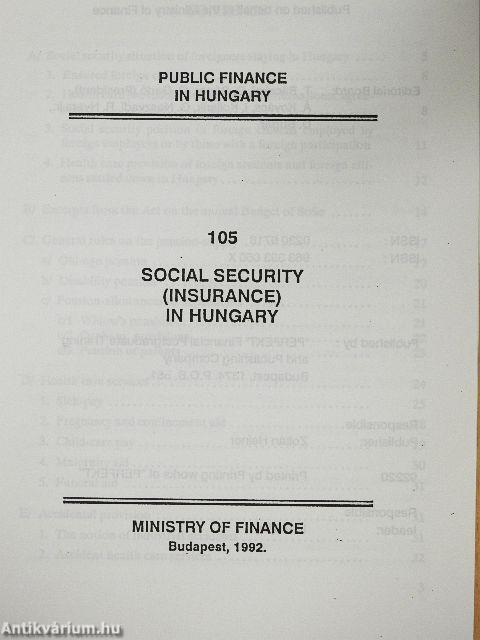 Social Security (Insurance) in Hungary