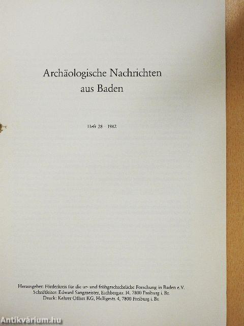 Archäologische Nachrichten aus Baden 1982/Heft 28