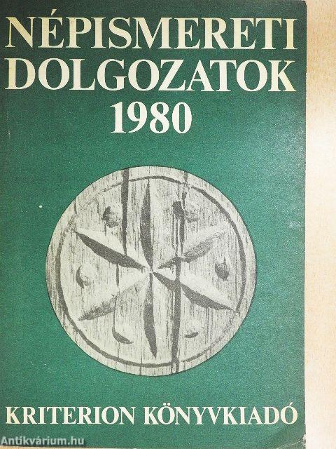Népismereti dolgozatok 1980