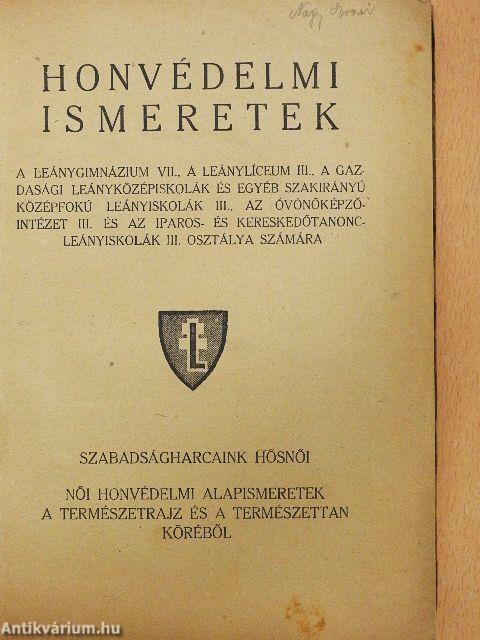 Honvédelmi ismeretek VII-VIII.