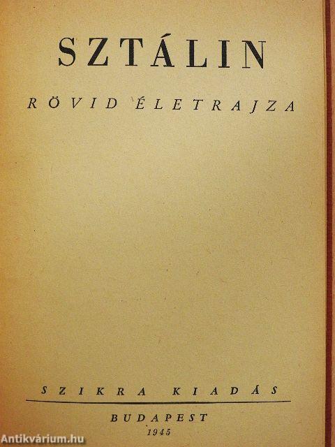 Sztálin rövid életrajza