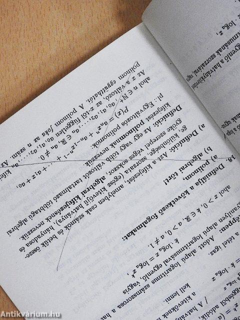 Érettségi tételek, bizonyítások és definíciók matematikából