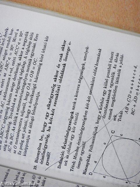 Érettségi tételek, bizonyítások és definíciók matematikából