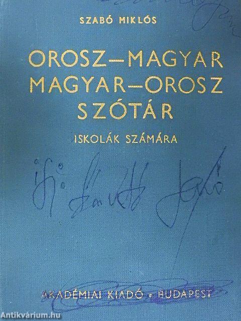 Orosz-magyar/magyar-orosz szótár