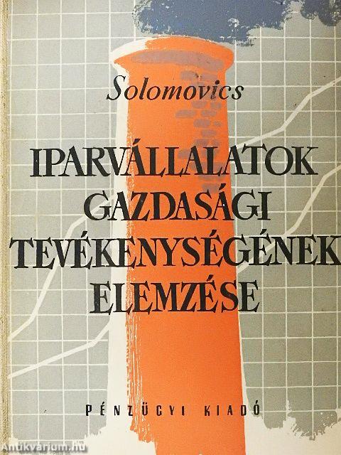 Iparvállalatok gazdasági tevékenységének elemzése 