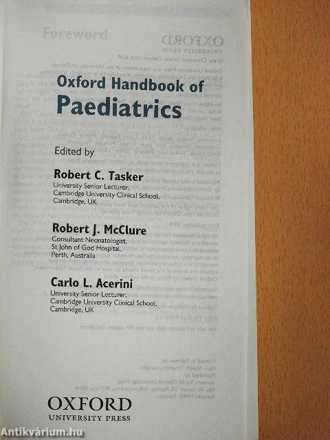 Oxford Handbook of Paediatrics