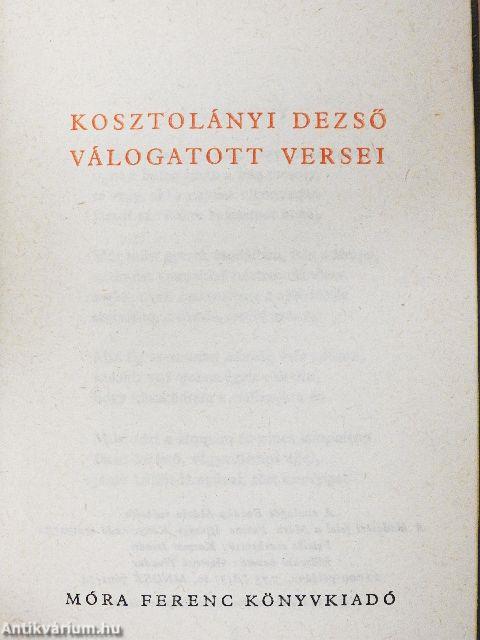 Kosztolányi Dezső válogatott versei
