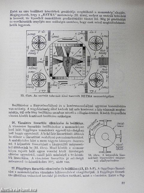 A TV vevőkészülék műszerei és mérései