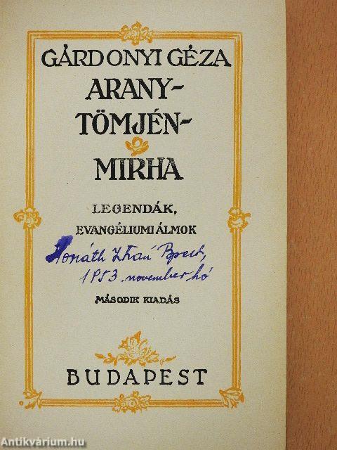 Arany, tömjén, mirha