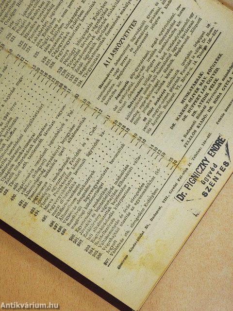 Jogi Hirlap 1940. (nem teljes évfolyam)