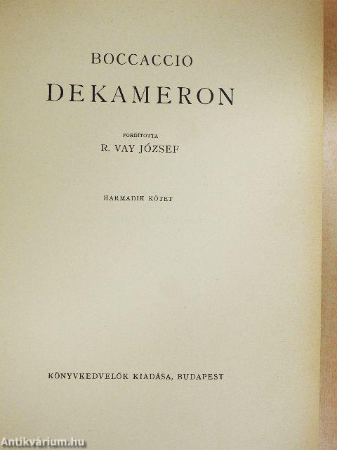 Dekameron I-III.