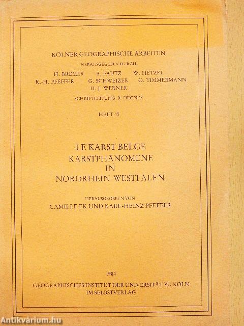 Le Karst Belge/Karstphänomene in Nordrhein-Westfalen