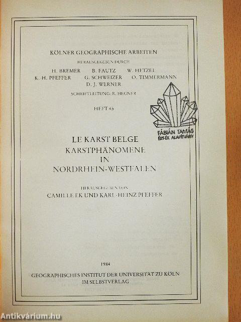 Le Karst Belge/Karstphänomene in Nordrhein-Westfalen