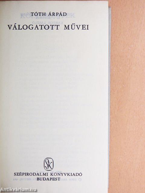 Tóth Árpád válogatott művei