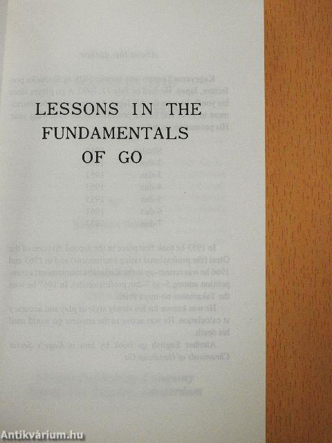 Lessons in the Fundamentals of Go