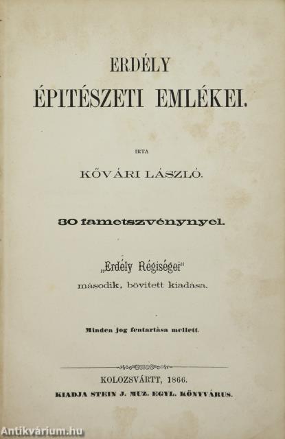 Erdély épitészeti emlékei