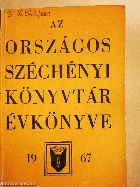 Az Országos Széchényi Könyvtár Évkönyve 1967.