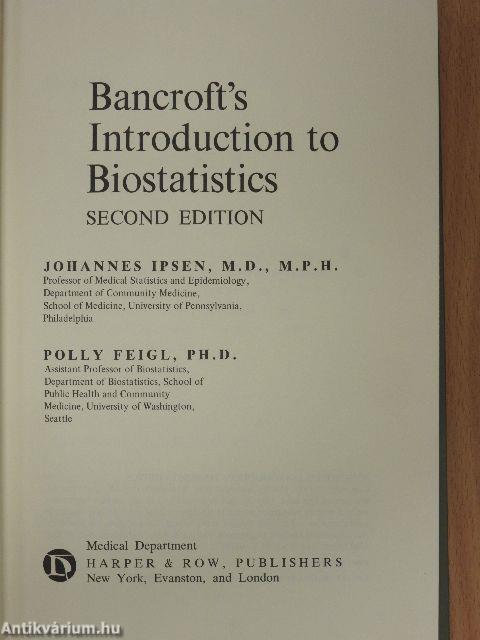 Bancroft's Introduction to Biostatistics