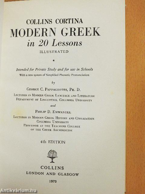 Collins Cortina Modern Greek in 20 Lessons