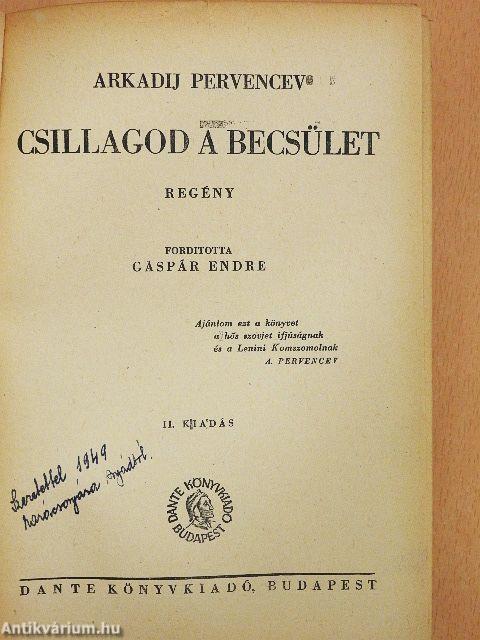 Csillagod a becsület