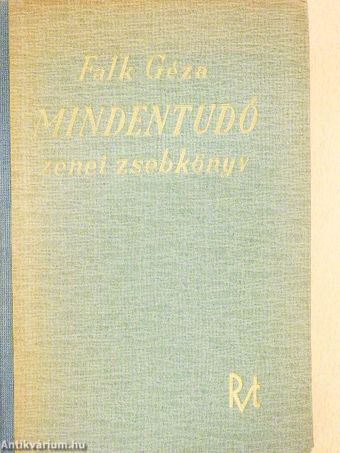 Mindentudó zenei zsebkönyv