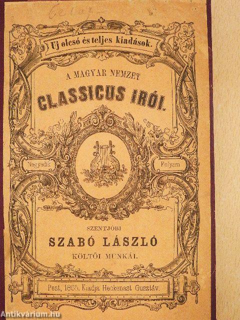 Szentjóbi Szabó László költői munkái