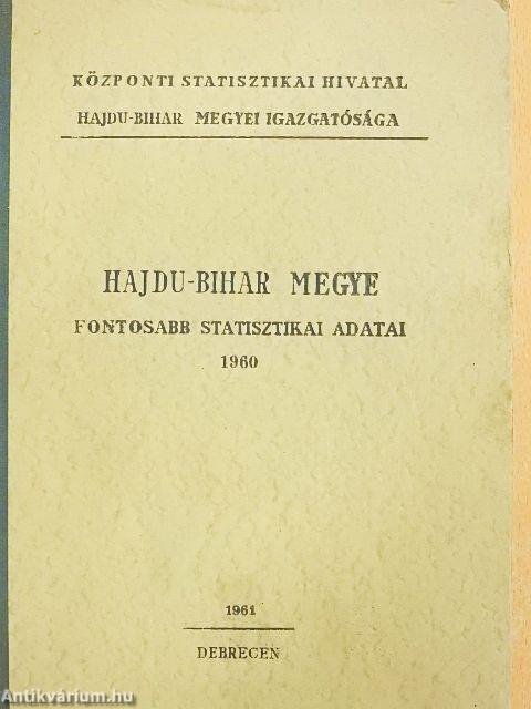 Hajdu-Bihar megye fontosabb statisztikai adatai 1960