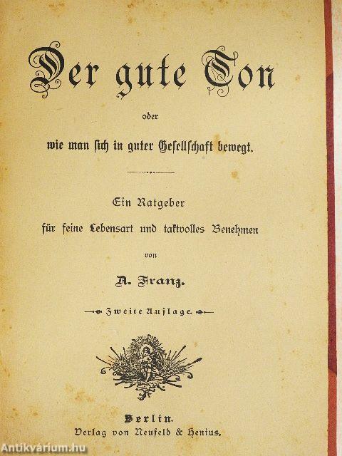 Der gute Ton (gótbetűs)
