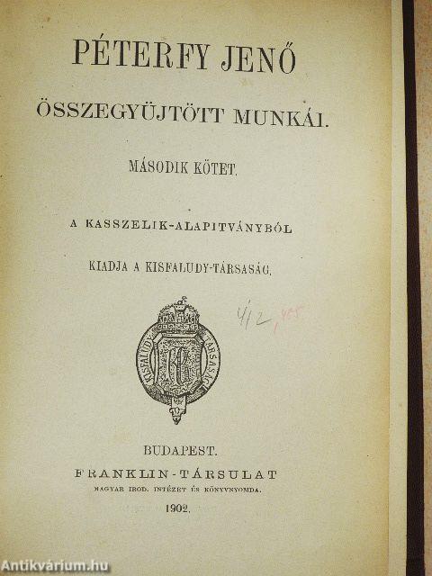 Péterfy Jenő összegyüjtött munkái I-III.
