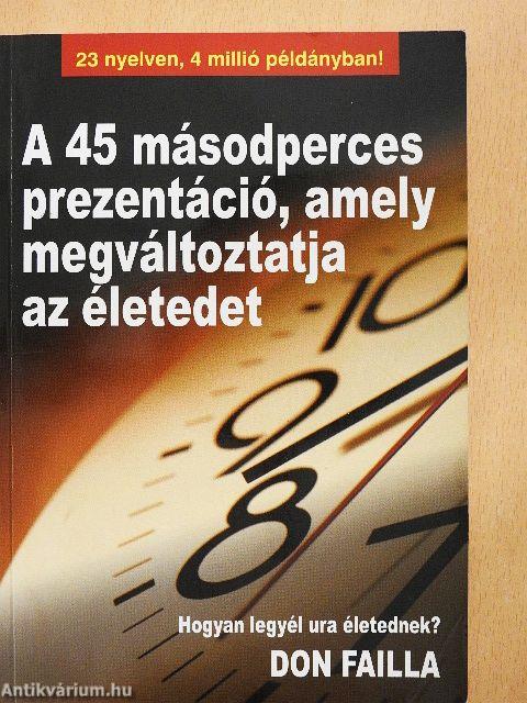 A 45 másodperces prezentáció, amely megváltoztatja az életedet