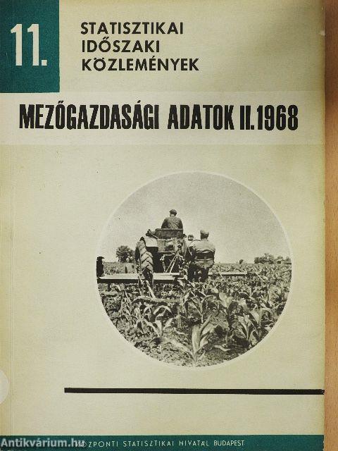 Mezőgazdasági adatok II. 1968