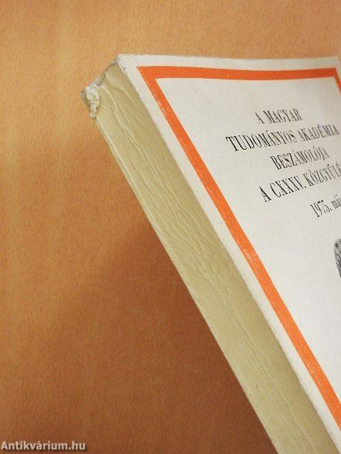 A Magyar Tudományos Akadémia beszámolója a CXXXV. közgyűlésen