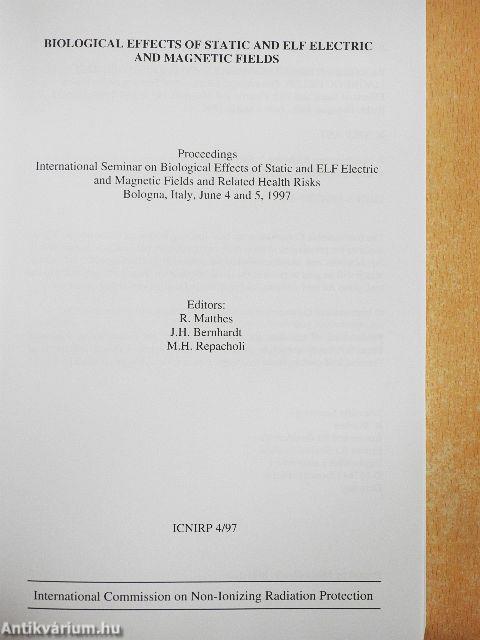 Biological Effects of Static and ELF Electric and Magnetic Fields