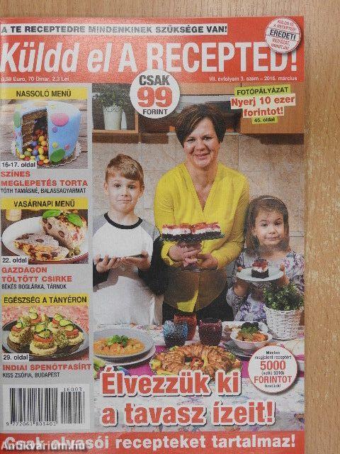 Küldd el A RECEPTED! 2016. (nem teljes évfolyam)