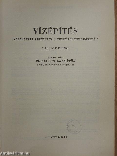 Vízépítés II.