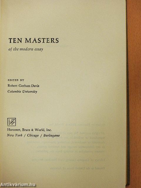 Ten Masters of the modern essay