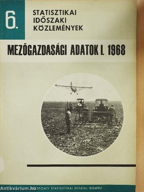 Mezőgazdasági adatok I. 1968