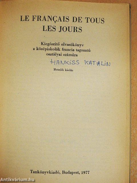 Le Francais de Tous les Jours