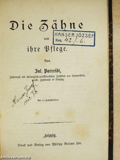Die Zähne und ihre Pflege (gótbetűs)