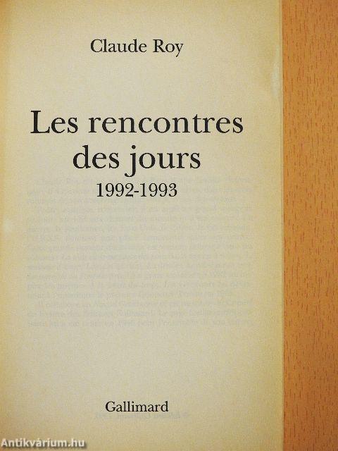 Les rencontres des jours