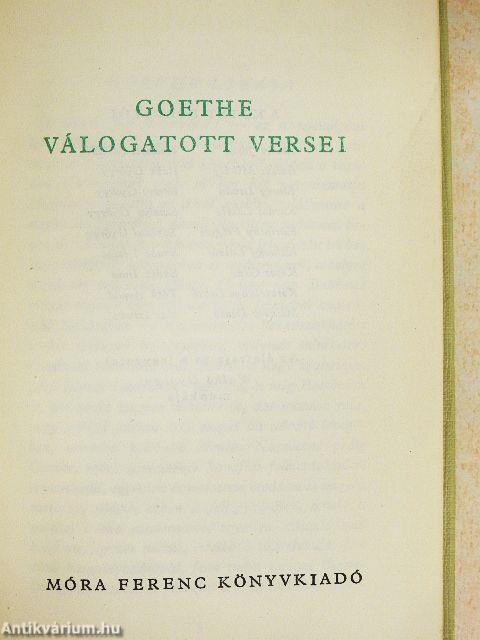 Goethe válogatott versei