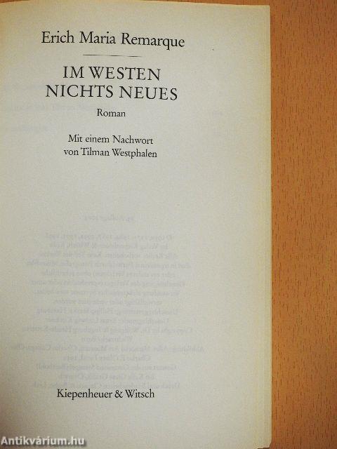 Im Westen nichts Neues